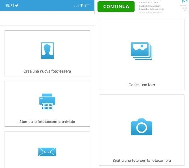 La fototessera app iPhone
