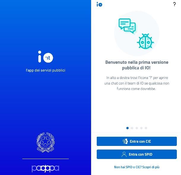 Come accedere con CIE ad app IO