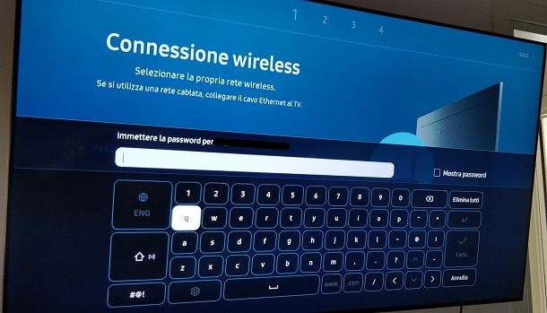 connessione wireless con password