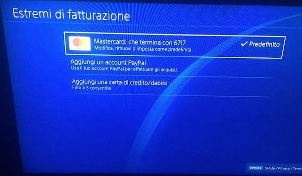 Come ricaricare portafoglio PS4