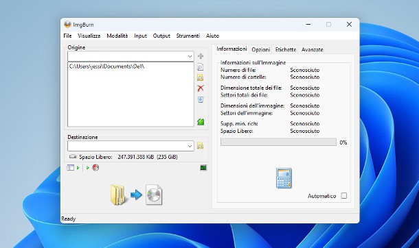 Come creare immagine ISO da cartella