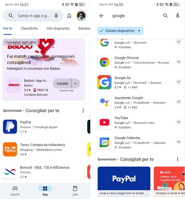 Come installare Google Play Store su Android