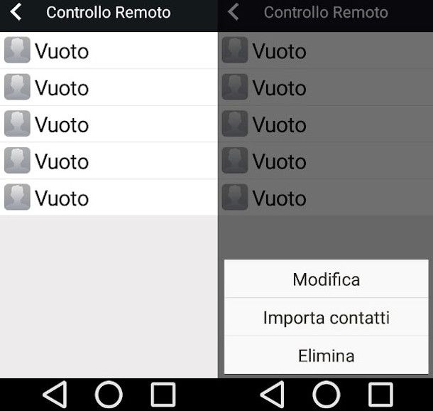aggiunta utenza controllo remoto smartphone Brondi