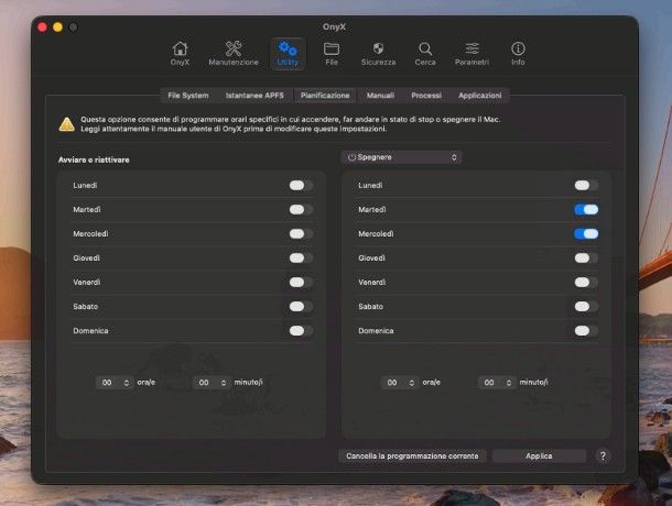 Come usare un programma per spegnere il Mac a una certa ora