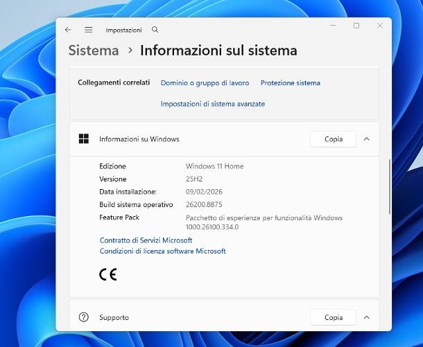Come vedere versione Windows 11 installata