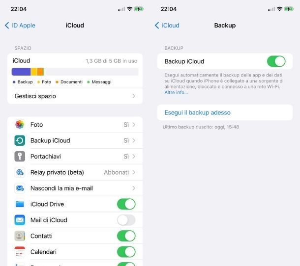 Trasferire app con backup di iCloud