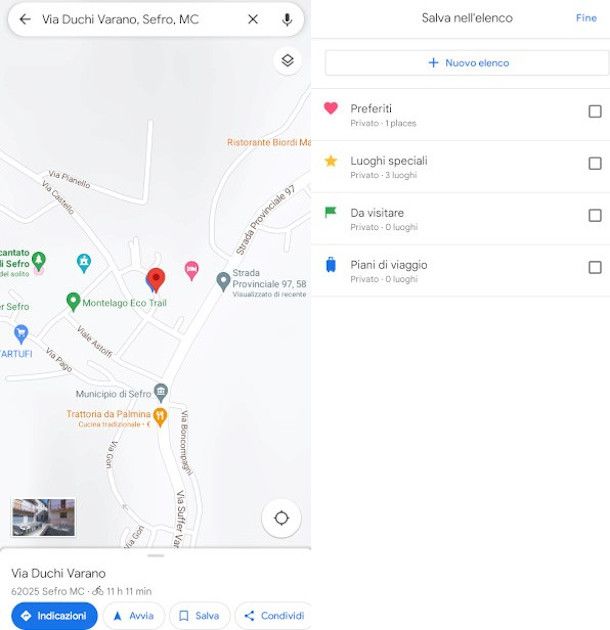 aggiunta segnaposto app Google Maps