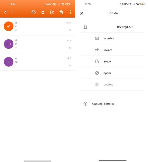 Virgilio Mail app Android