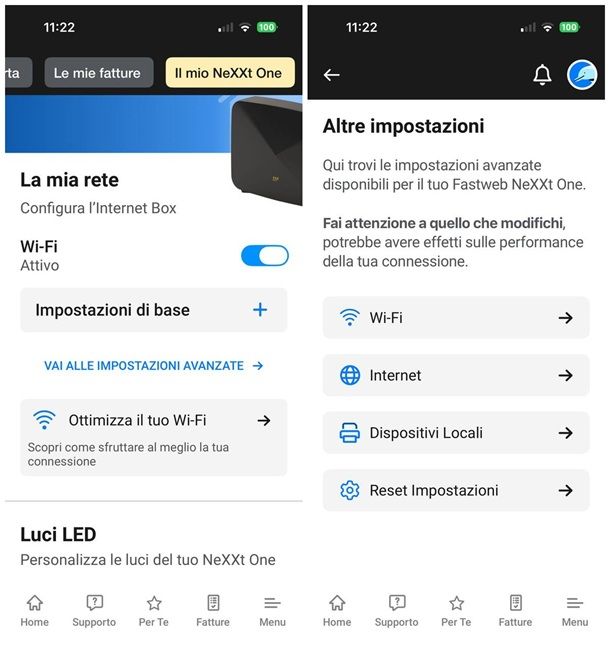 Come configurare impostazioni Fastweb NeXXt