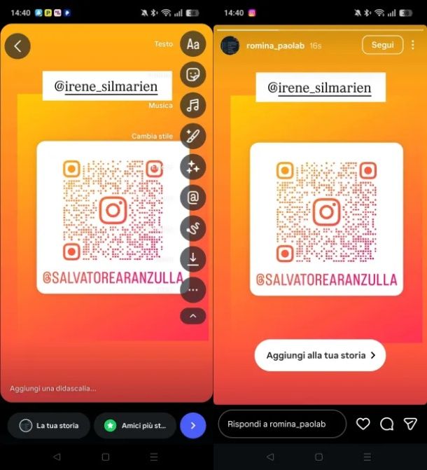 Come ripostare una storia su Instagram in cui sei taggato