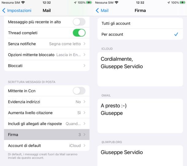 come impostare Mail su iPhone