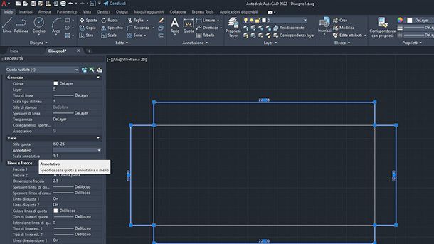 scalare autocad senza modificare quote