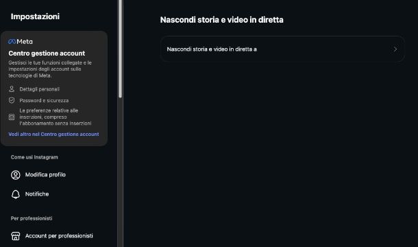 Come nascondere la storia di Instagram a tutti
