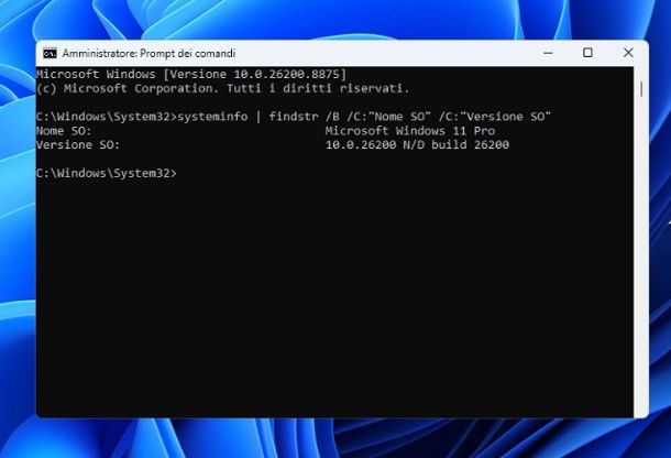 Come vedere versione Windows da CMD o PowerShell