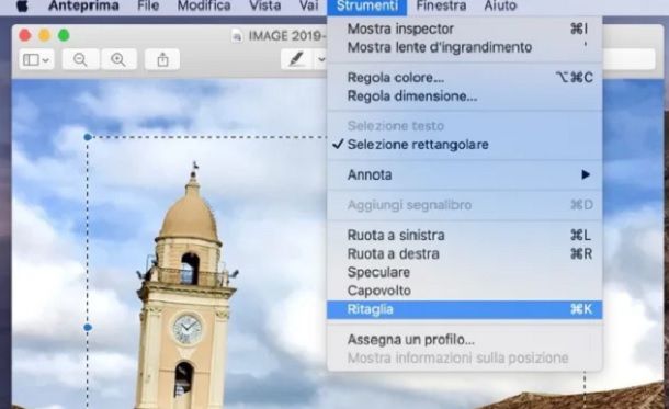 Modificare JPG con lo strumento Anteprima su MAC