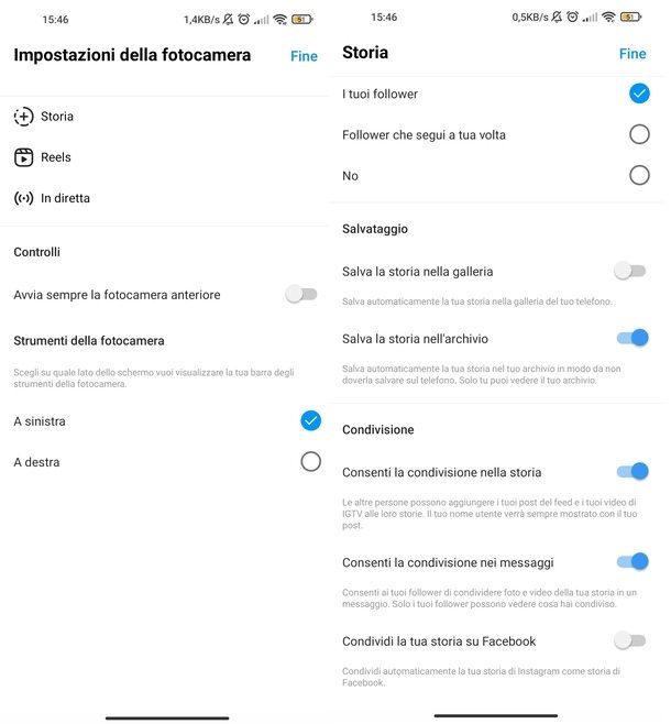 Attivare archiviazione automatica storie Instagram