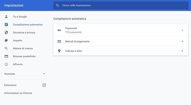 Visualizzare password Chrome computer