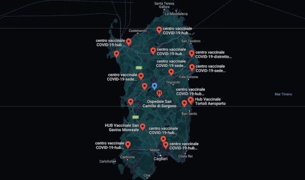 punti vaccinali sardegna