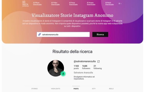 Scaricare foto profilo Instagram altrui