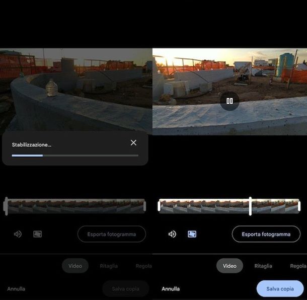 Come stabilizzare i video su Android