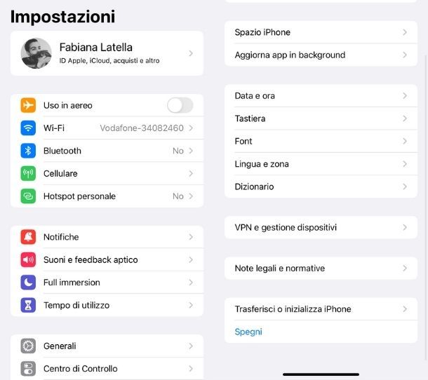 Riavvio da Impostazioni iPhone 11