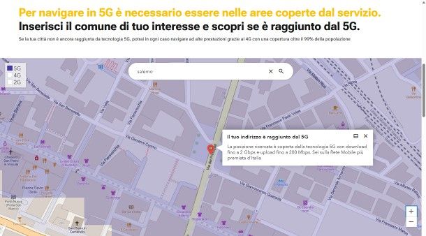Copertura Fastweb Mobile