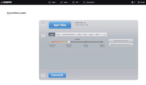 Convertitore Audio di 123apps
