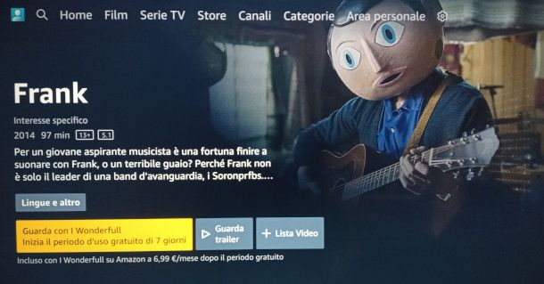 pagamento channel su Amazon Prime Video