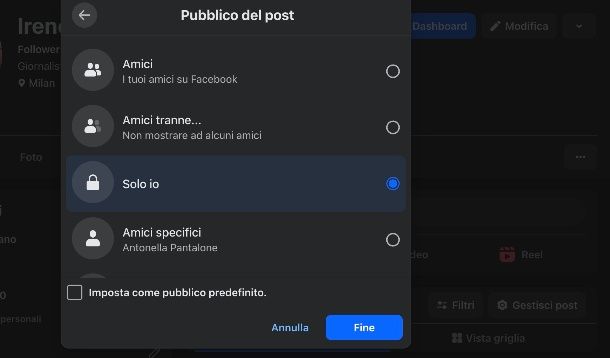 Come non rendere condivisibile un post su Facebook