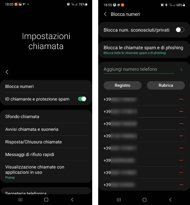 Come sbloccare numeri bloccati su Samsung