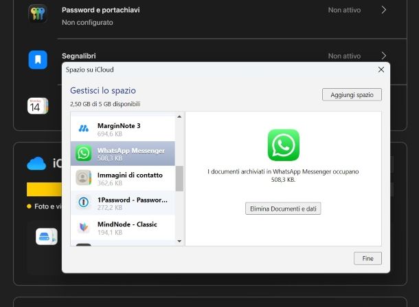 Come eliminare backup WhatsApp da iCloud