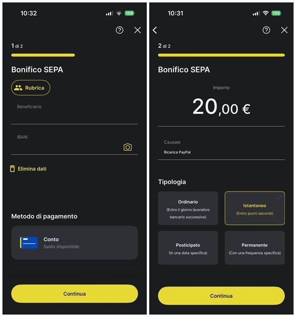 Come ricaricare PayPal con bonifico istantaneo