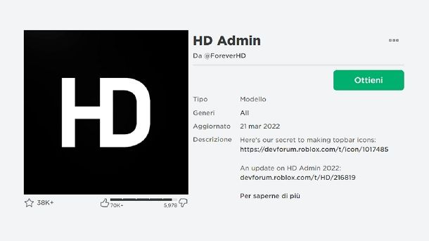 HD Admin ForeverHD Roblox