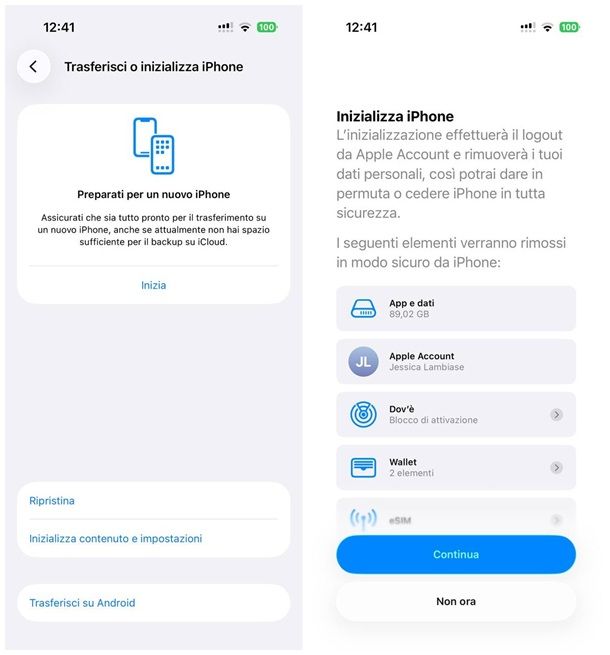 Come resettare il telefono iPhone