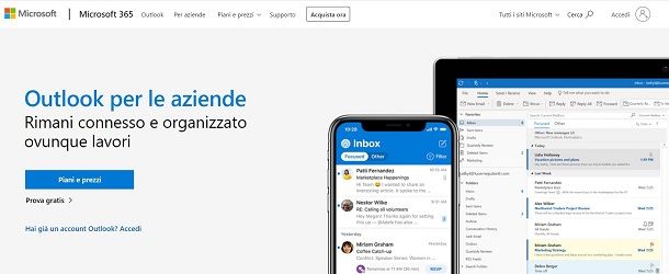 outlook sito