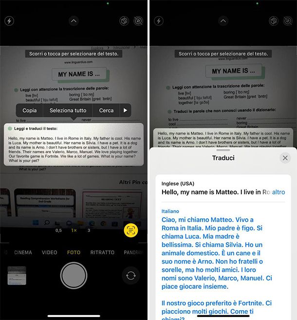 App per tradurre con fotocamera iphone