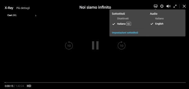 modificare la lingua di un film su Amazon Prime Video da PC