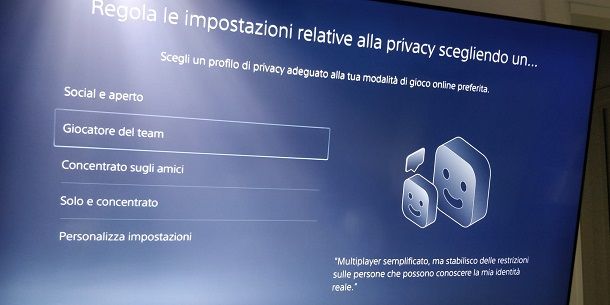 impostazioni della privacy