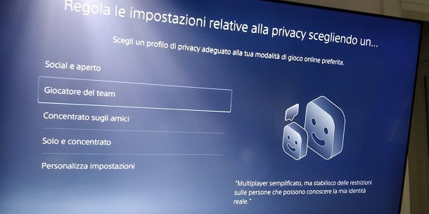 impostazioni della privacy