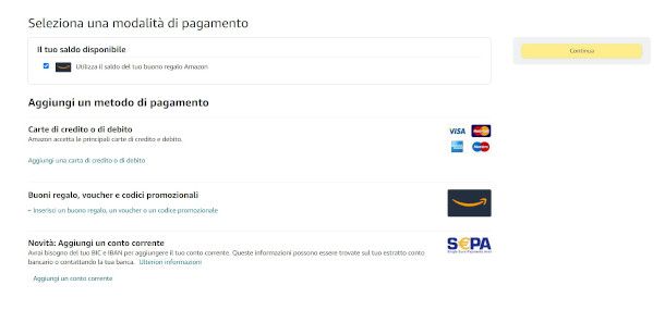 attivazione Amazon Prime da PC