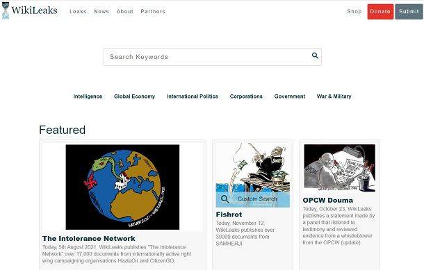 come accedere a wikileaks