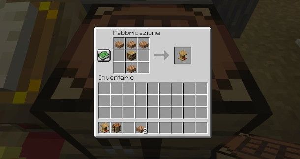 occorrente per craftare un leggio su MInecraft