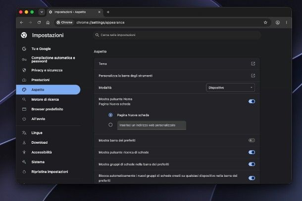 Come rimettere la pagina iniziale di Google Chrome