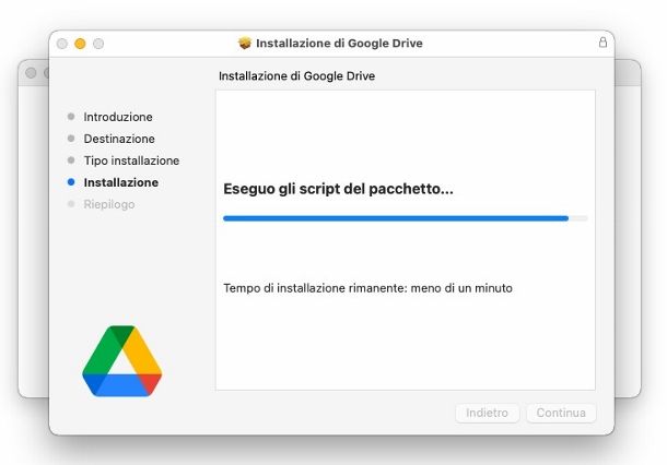 Installazione Google Drive macOS