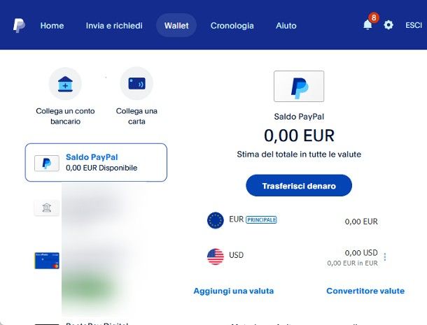 Come ricaricare PayPal con bonifico