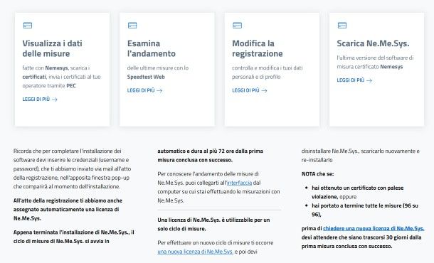Come vedere velocit&agrave; di Internet con valore legale: Ne.Me.Sys
