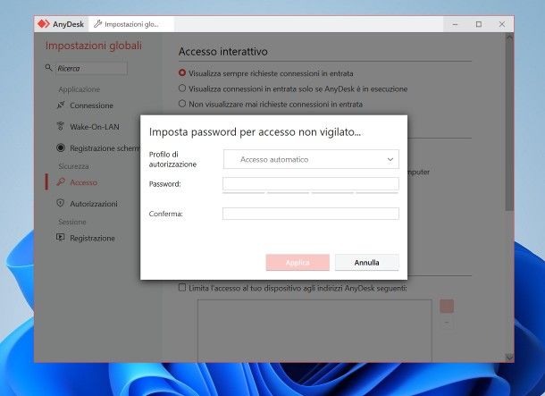 Programmi per accesso remoto