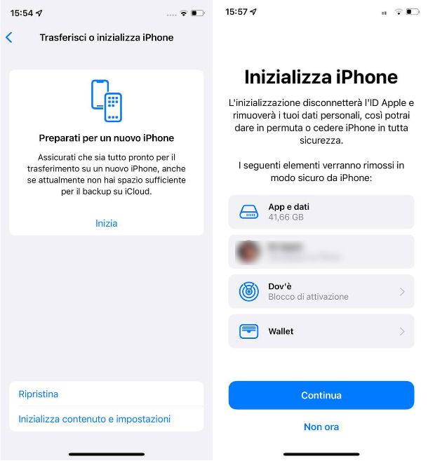 Come resettare il telefono iPhone