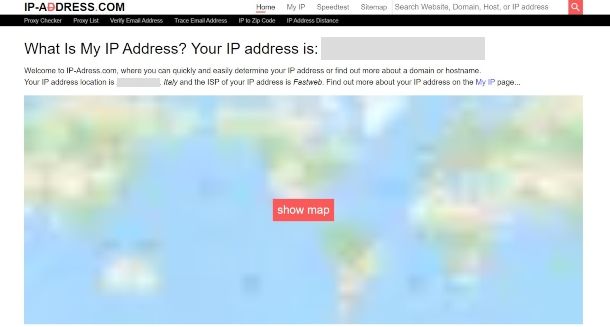 Rintracciare il proprio indirizzo IP