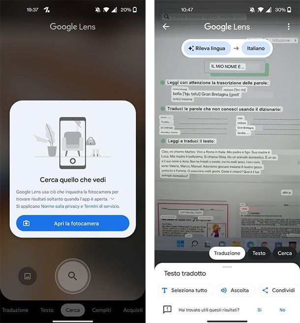 App per tradurre con fotocamera android